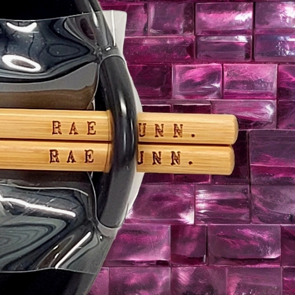 🆑️ CLEARANCE Rae Dunn Large Black Ramen Noodle Bowl With Chopsticks - Picture 6 of 12